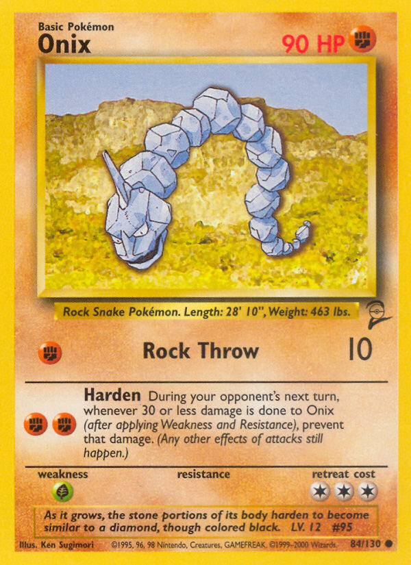 Onix (84/130) [Base Set 2] | Jomio and Rueliete's Cards and Comics