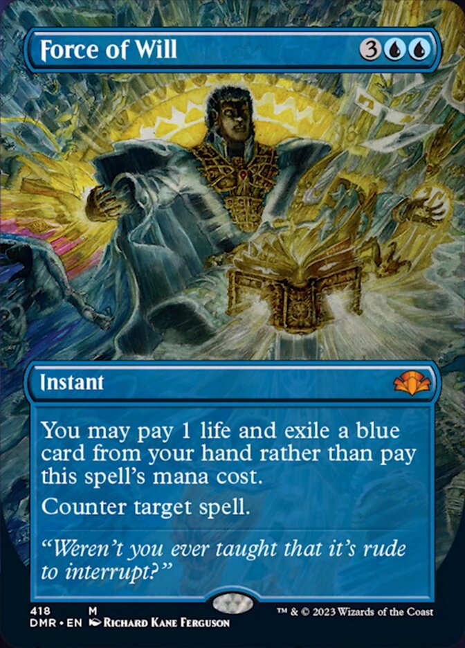 Force of Will (Borderless Alternate Art) [Dominaria Remastered] | Jomio and Rueliete's Cards and Comics