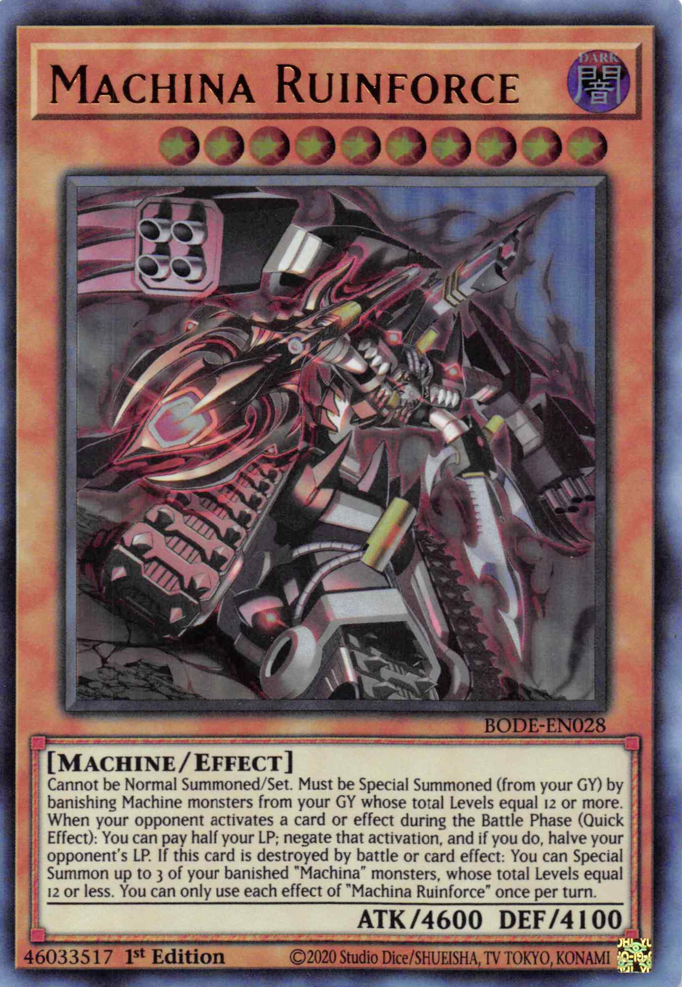 Machina Ruinforce [BODE-EN028] Ultra Rare | Jomio and Rueliete's Cards and Comics