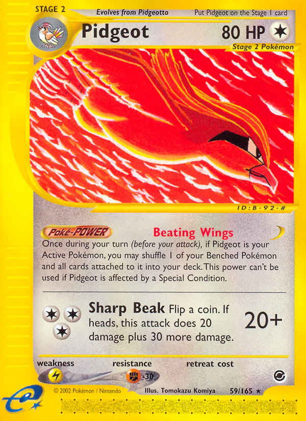 Pidgeot (59/165) [Expedition: Base Set] | Jomio and Rueliete's Cards and Comics