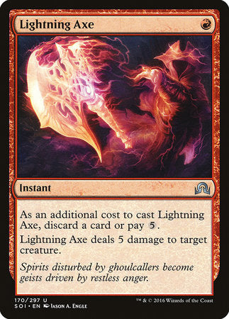 Lightning Axe [Shadows over Innistrad] | Jomio and Rueliete's Cards and Comics