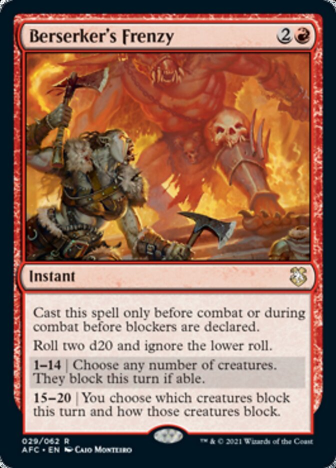 Berserker's Frenzy [Dungeons & Dragons: Adventures in the Forgotten Realms Commander] | Jomio and Rueliete's Cards and Comics