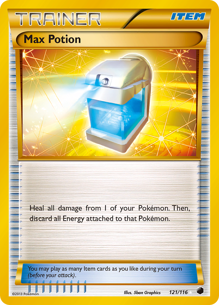 Max Potion (121/116) [Black & White: Plasma Freeze] | Jomio and Rueliete's Cards and Comics