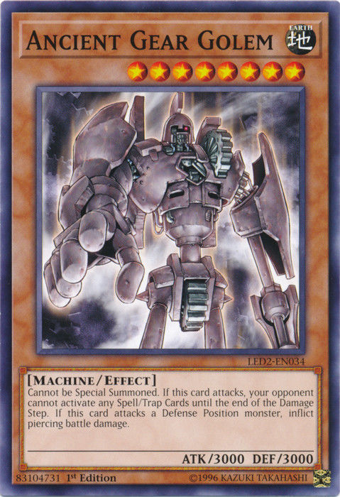 Ancient Gear Golem [LED2-EN034] Common | Jomio and Rueliete's Cards and Comics