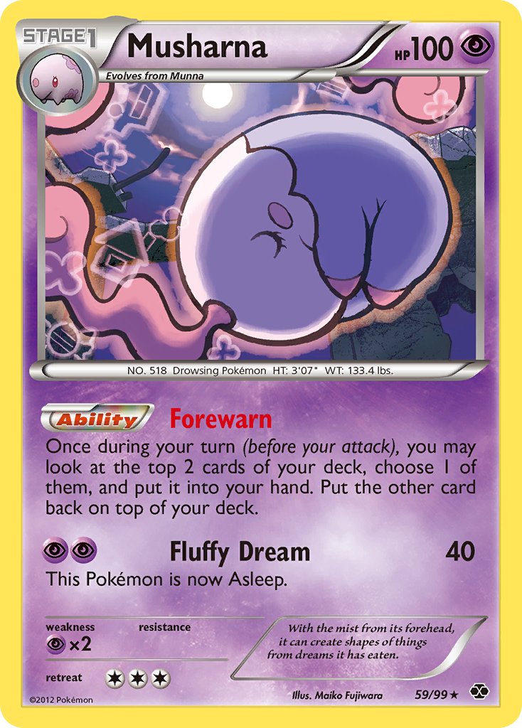 Musharna (59/99) [Black & White: Next Destinies] | Jomio and Rueliete's Cards and Comics
