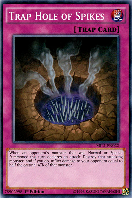 Trap Hole of Spikes [MIL1-EN022] Super Rare | Jomio and Rueliete's Cards and Comics