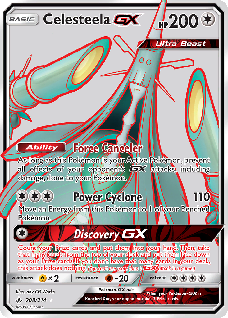 Celesteela GX (208/214) [Sun & Moon: Unbroken Bonds] | Jomio and Rueliete's Cards and Comics