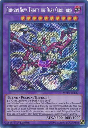 Crimson Nova Trinity the Dark Cubic Lord [MVP1-ENS40] Secret Rare | Jomio and Rueliete's Cards and Comics