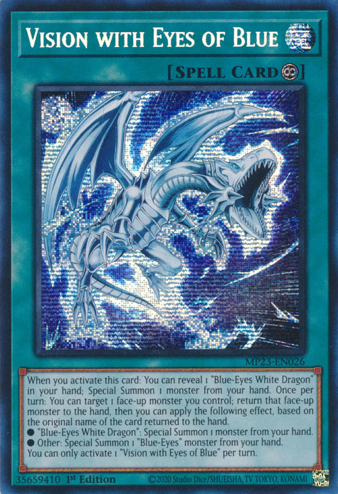 Vision with Eyes of Blue [MP23-EN026] Prismatic Secret Rare | Jomio and Rueliete's Cards and Comics