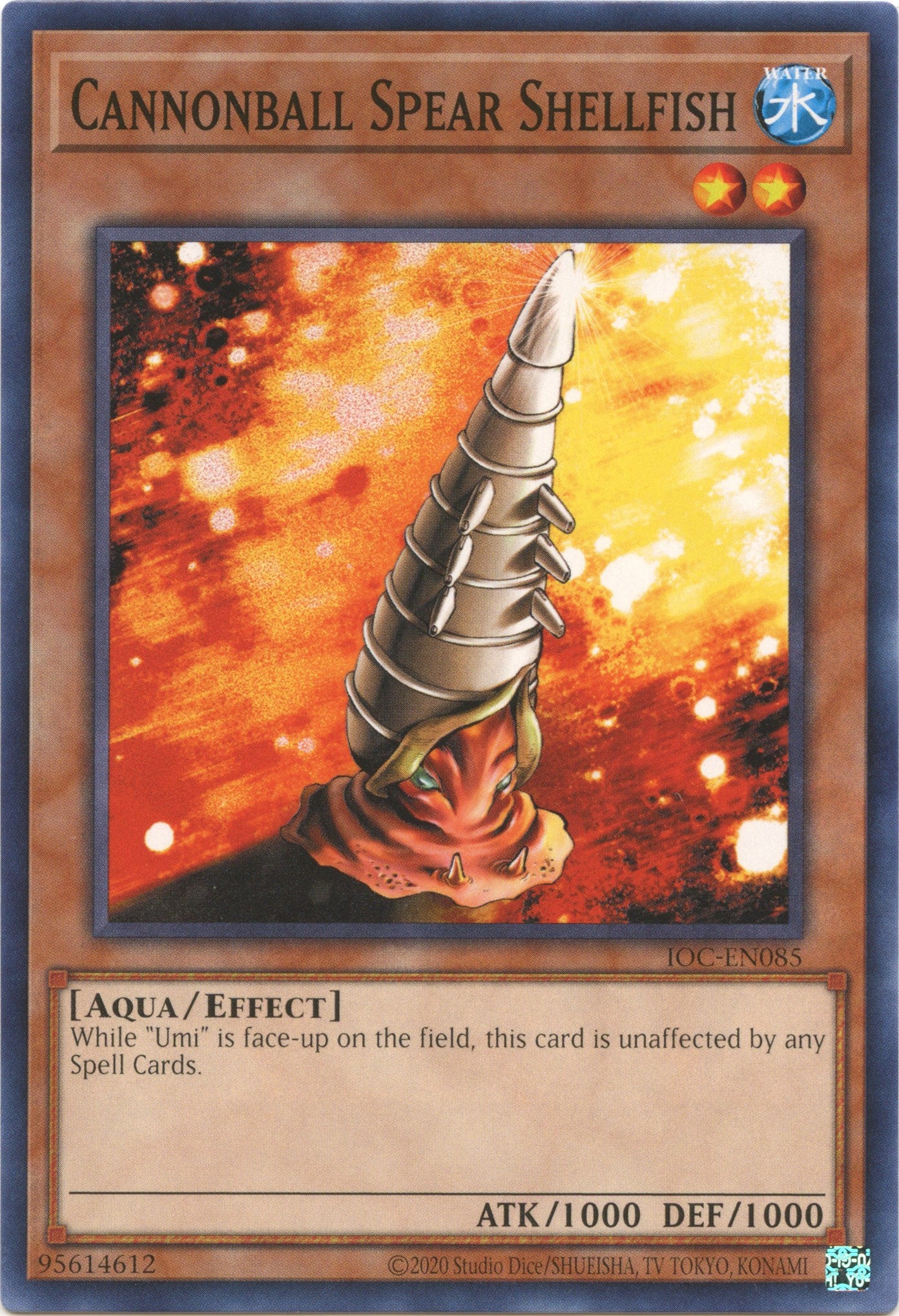 Cannonball Spear Shellfish (25th Anniversary) [IOC-EN085] Common | Jomio and Rueliete's Cards and Comics