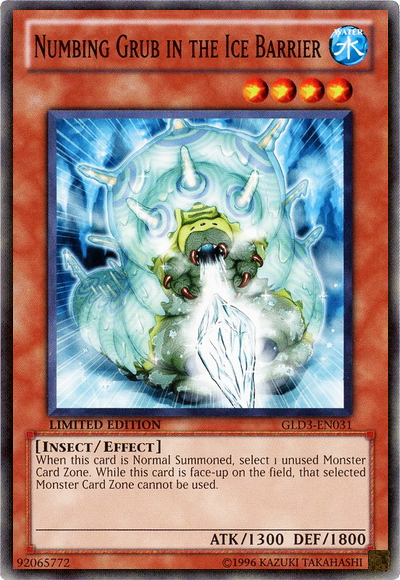 Numbing Grub in the Ice Barrier [GLD3-EN031] Common | Jomio and Rueliete's Cards and Comics