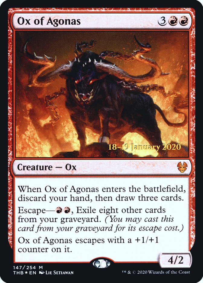 Ox of Agonas [Theros Beyond Death Prerelease Promos] | Jomio and Rueliete's Cards and Comics