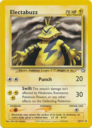 Electabuzz (33/111) [Neo Genesis Unlimited] | Jomio and Rueliete's Cards and Comics