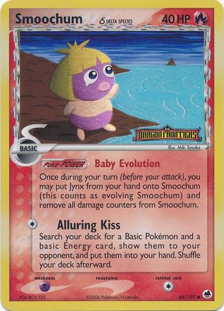 Smoochum (64/101) (Delta Species) (Stamped) [EX: Dragon Frontiers] | Jomio and Rueliete's Cards and Comics