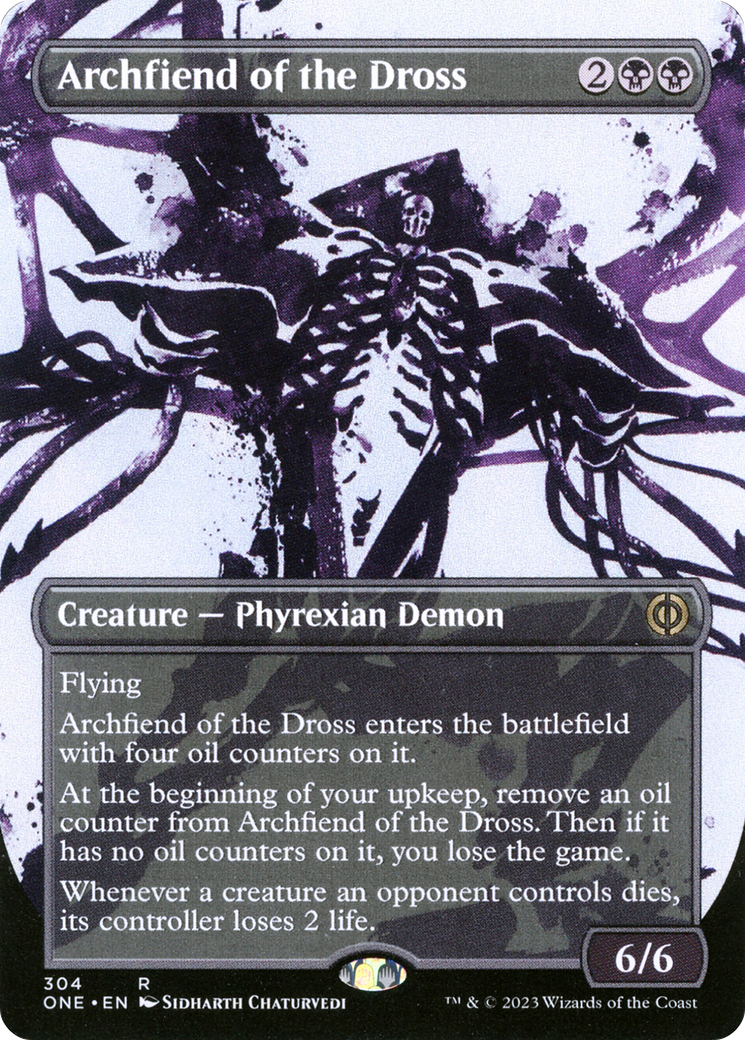 Archfiend of the Dross (Borderless Ichor) [Phyrexia: All Will Be One] | Jomio and Rueliete's Cards and Comics