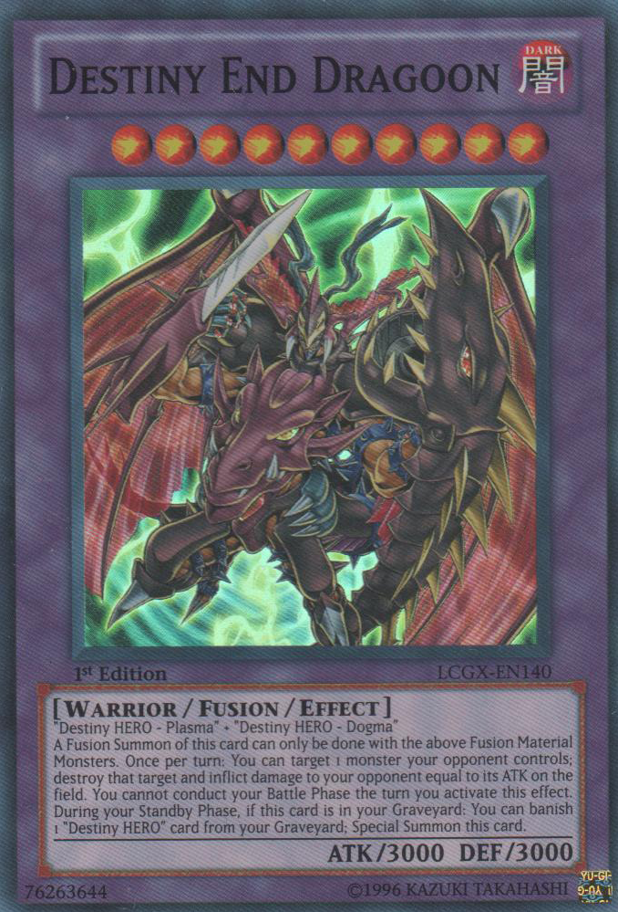 Destiny End Dragoon [LCGX-EN140] Super Rare | Jomio and Rueliete's Cards and Comics