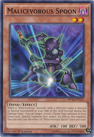 Malicevorous Spoon [MP14-EN127] Common | Jomio and Rueliete's Cards and Comics