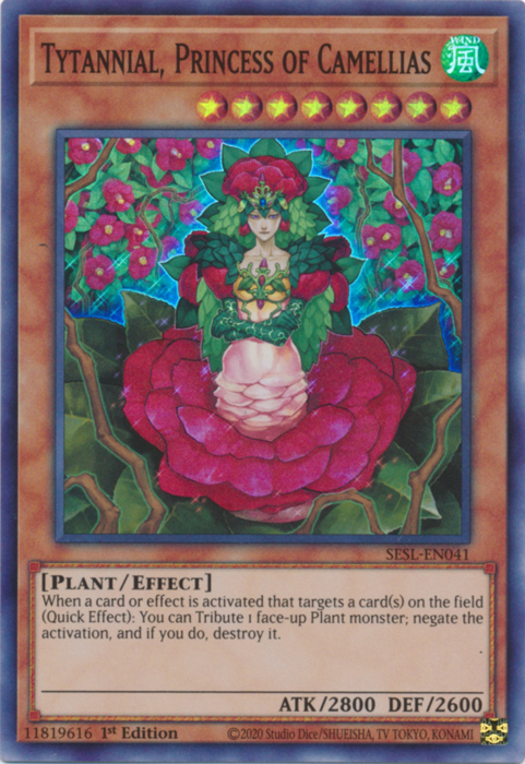 Tytannial, Princess of Camellias [SESL-EN041] Super Rare | Jomio and Rueliete's Cards and Comics