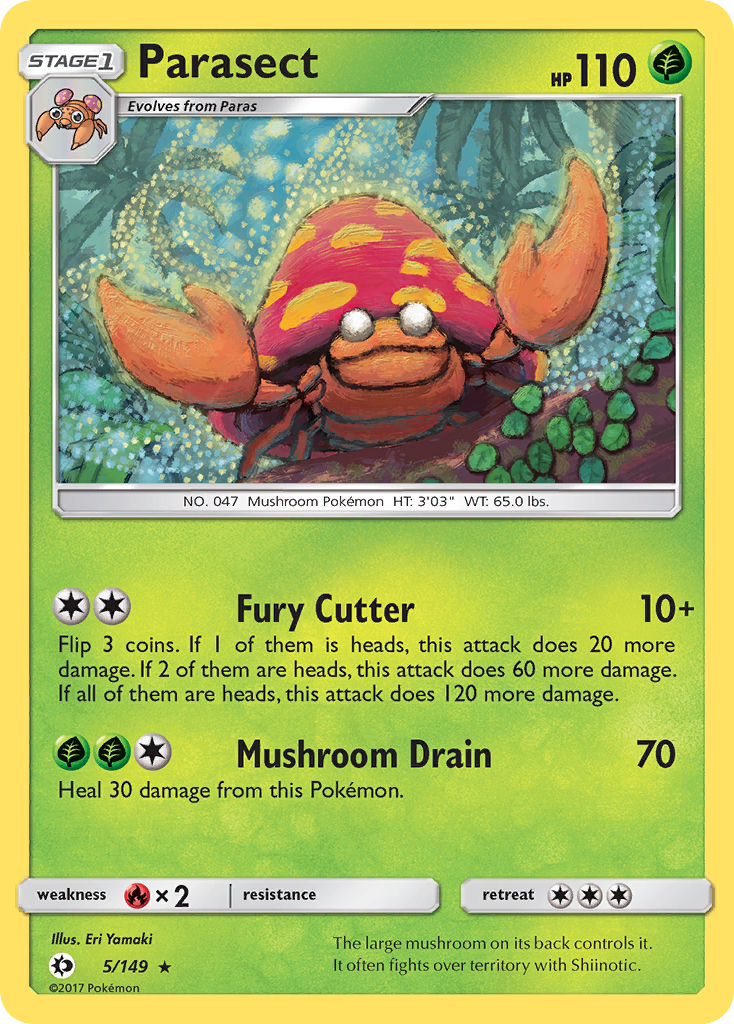 Parasect (5/149) [Sun & Moon: Base Set] | Jomio and Rueliete's Cards and Comics