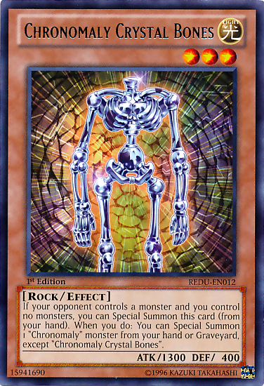 Chronomaly Crystal Bones [REDU-EN012] Rare | Jomio and Rueliete's Cards and Comics