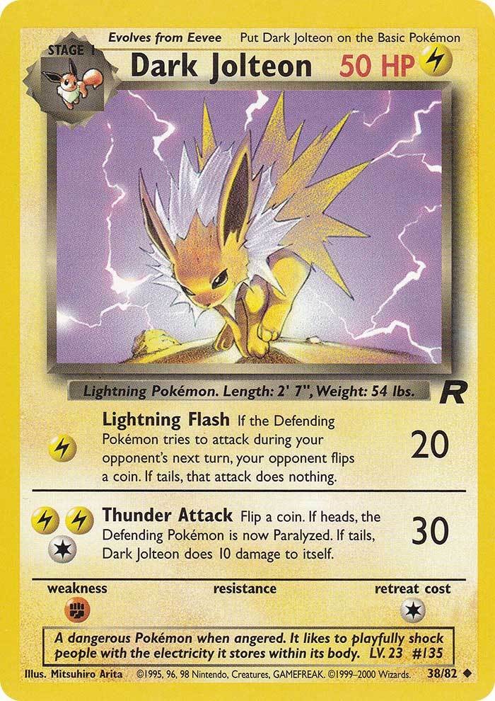 Dark Jolteon (38/82) [Team Rocket Unlimited] | Jomio and Rueliete's Cards and Comics