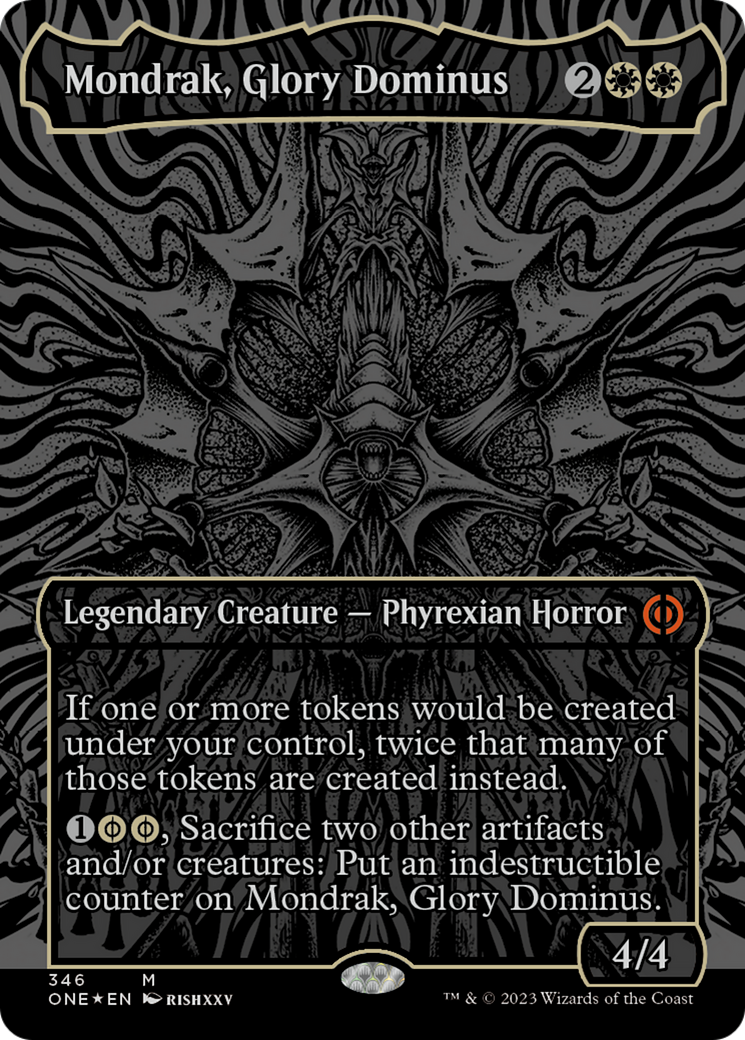 Mondrak, Glory Dominus (Oil Slick Raised Foil) [Phyrexia: All Will Be One] | Jomio and Rueliete's Cards and Comics