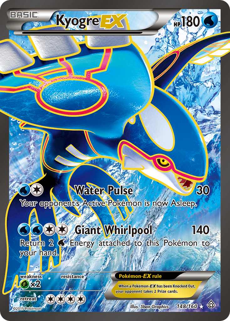 Kyogre EX (148/160) [XY: Primal Clash] | Jomio and Rueliete's Cards and Comics