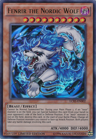 Fenrir the Nordic Wolf [LC05-EN002] Ultra Rare | Jomio and Rueliete's Cards and Comics