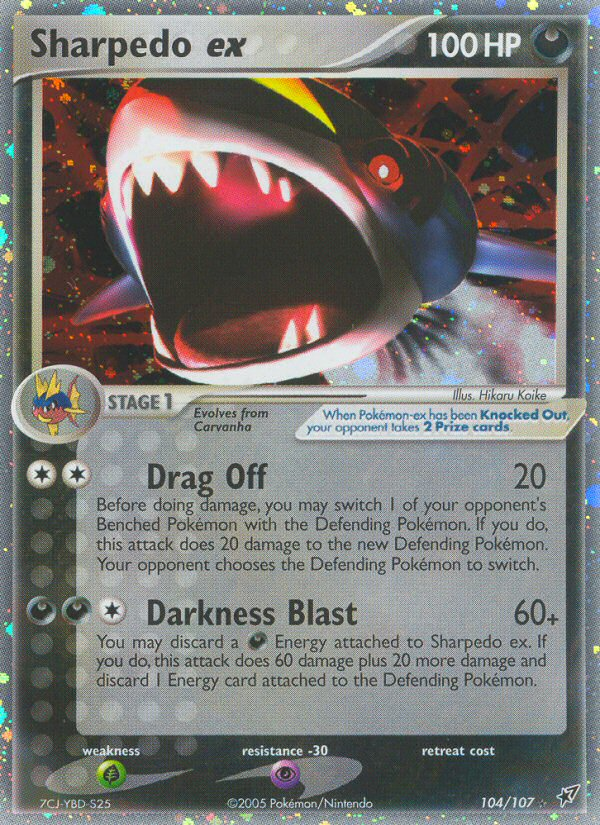 Sharpedo ex (104/107) [EX: Deoxys] | Jomio and Rueliete's Cards and Comics
