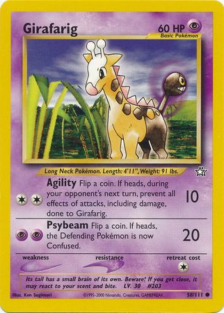 Girafarig (58/111) [Neo Genesis Unlimited] | Jomio and Rueliete's Cards and Comics