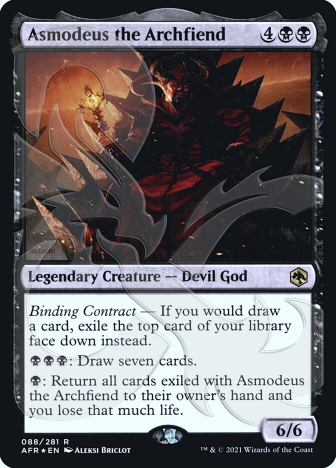 Asmodeus the Archfiend (Ampersand Promo) [Dungeons & Dragons: Adventures in the Forgotten Realms Promos] | Jomio and Rueliete's Cards and Comics