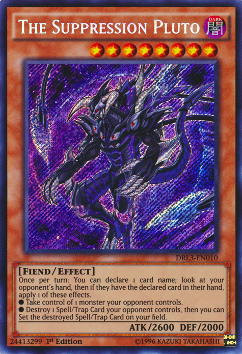 The Suppression Pluto [DRL3-EN010] Secret Rare | Jomio and Rueliete's Cards and Comics