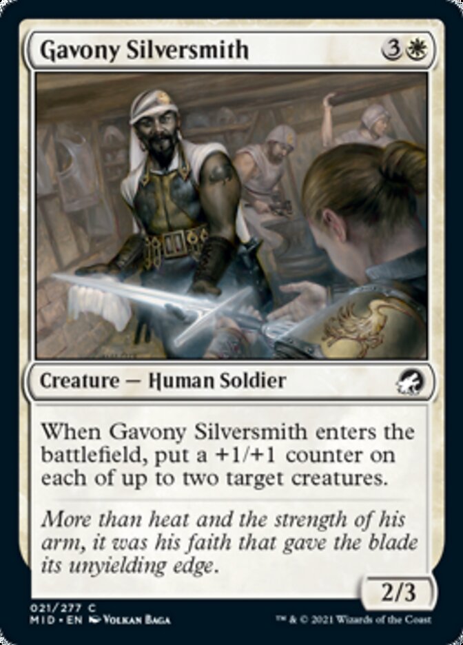 Gavony Silversmith [Innistrad: Midnight Hunt] | Jomio and Rueliete's Cards and Comics