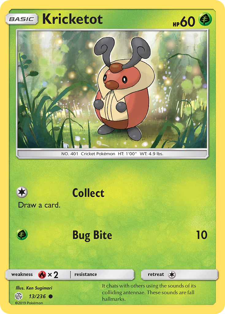 Kricketot (13/236) [Sun & Moon: Cosmic Eclipse] | Jomio and Rueliete's Cards and Comics