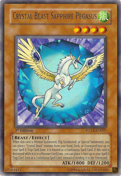 Crystal Beast Sapphire Pegasus [FOTB-EN007] Ultra Rare | Jomio and Rueliete's Cards and Comics