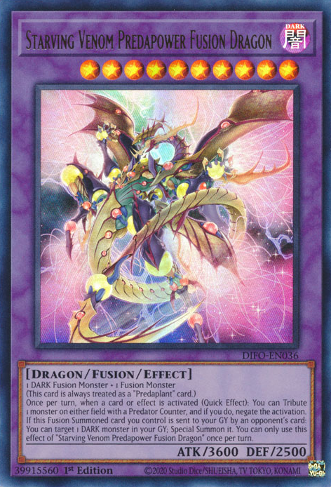 Starving Venom Predapower Fusion Dragon [DIFO-EN036] Ultra Rare | Jomio and Rueliete's Cards and Comics