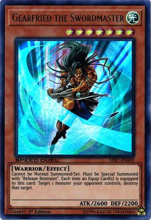 Gearfried the Swordmaster [SBSC-EN009] Ultra Rare | Jomio and Rueliete's Cards and Comics