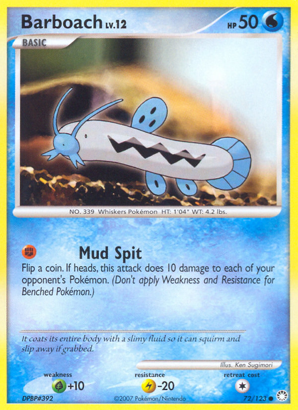 Barboach (72/123) [Diamond & Pearl: Mysterious Treasures] | Jomio and Rueliete's Cards and Comics