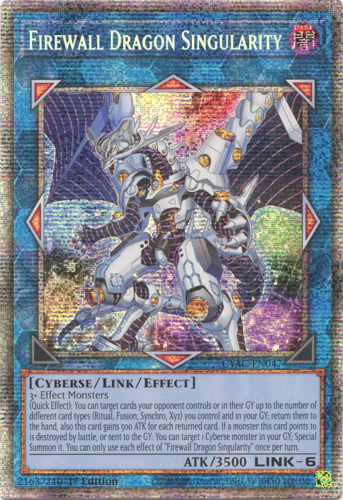 Firewall Dragon Singularity [CYAC-EN047] Starlight Rare | Jomio and Rueliete's Cards and Comics
