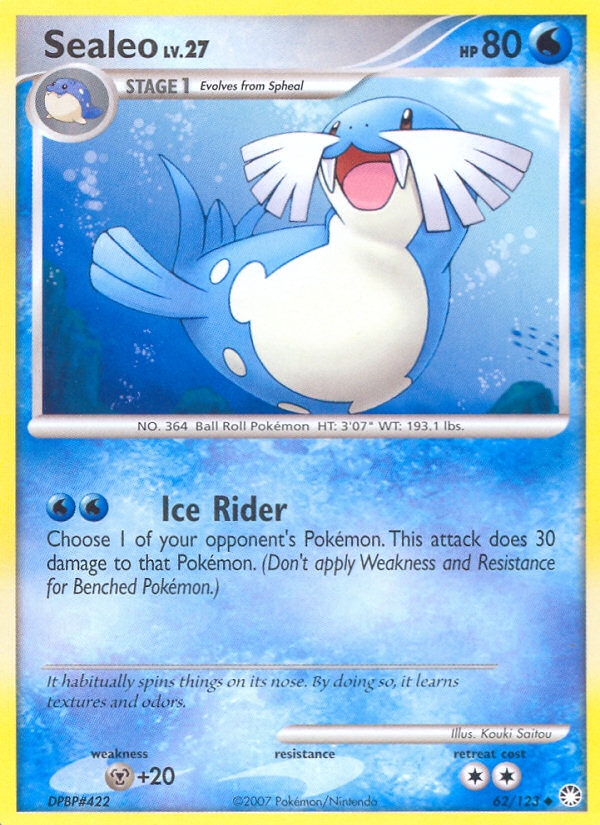 Sealeo (62/123) [Diamond & Pearl: Mysterious Treasures] | Jomio and Rueliete's Cards and Comics