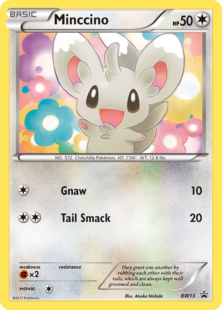 Minccino (BW13) (Cracked Ice Holo) [Black & White: Black Star Promos] | Jomio and Rueliete's Cards and Comics
