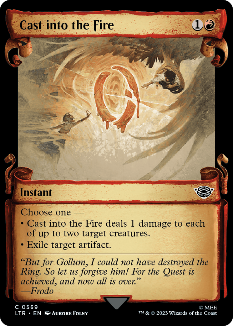 Cast into the Fire [The Lord of the Rings: Tales of Middle-Earth Showcase Scrolls] | Jomio and Rueliete's Cards and Comics