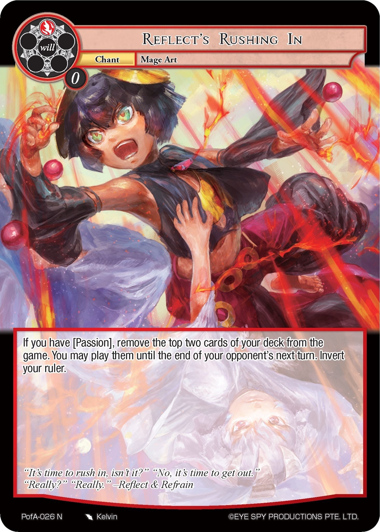 Reflect's Rushing In (PofA-026) [Alice Origin IV: Prologue of Attoractia] | Jomio and Rueliete's Cards and Comics