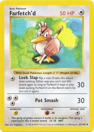 Farfetch'd (27/102) [Base Set Shadowless Unlimited] | Jomio and Rueliete's Cards and Comics