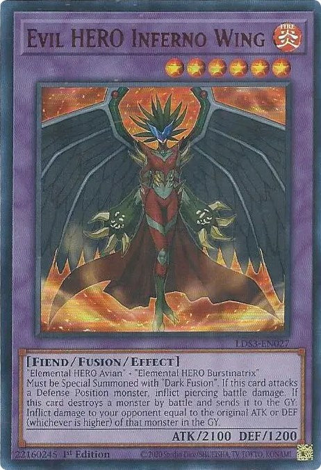 Evil HERO Inferno Wing (Red) [LDS3-EN027] Ultra Rare | Jomio and Rueliete's Cards and Comics