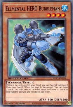 Elemental HERO Bubbleman [SGX1-ENA08] Common | Jomio and Rueliete's Cards and Comics