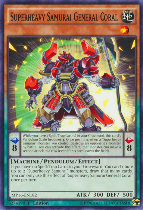 Superheavy Samurai General Coral [MP16-EN182] Common | Jomio and Rueliete's Cards and Comics