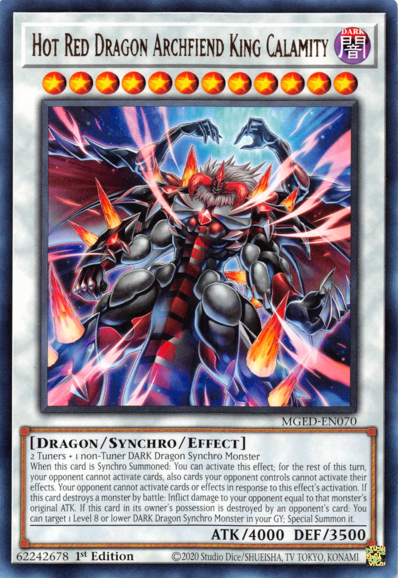Hot Red Dragon Archfiend King Calamity [MGED-EN070] Rare | Jomio and Rueliete's Cards and Comics