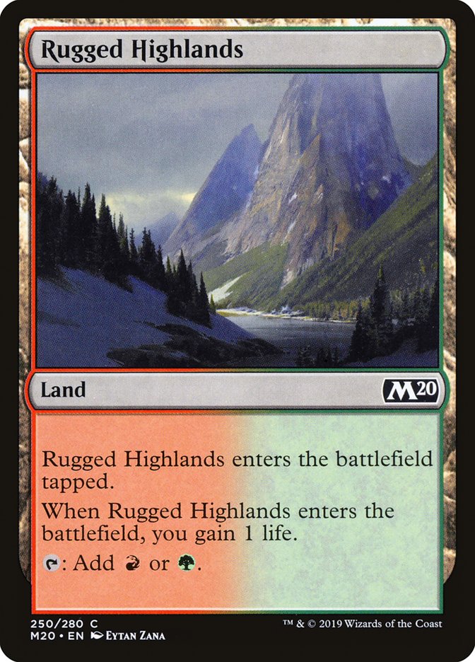 Rugged Highlands [Core Set 2020] | Jomio and Rueliete's Cards and Comics