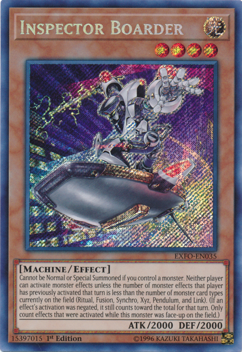 Inspector Boarder [EXFO-EN035] Secret Rare | Jomio and Rueliete's Cards and Comics